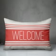thumbnail image 2 of Creative Products Welcome Farmhouse Stripes Coral 14x20 Indoor / Outdoor Pillow, 2 of 2