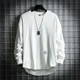 thumbnail image 2 of Sudadera holgada de manga larga con cuello redondo y moderna para hombre, estilo nuevo de otoño, camiseta de capa base de color sólido, camiseta versátil, 2 of 5