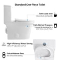 thumbnail image 5 of Bothwa Home One Piece Elongated Toilet – Dual Flush 1.1/1.6 GPF, Comfort Height, 5 of 10