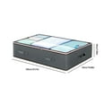 thumbnail image 3 of Under Bed Storage Bag, Foldable Organizer with Clear View Window for Clothes Shoes Toys, Space Saving Storage Box for Home Organization(Gray), 3 of 5
