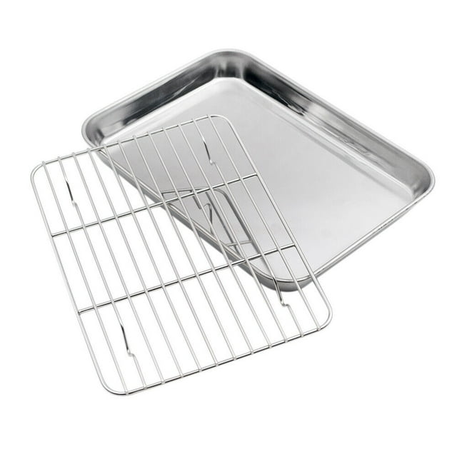 Chef Baking Sheet and Rack Set Stainless Steel Cookie Sheet Cooling