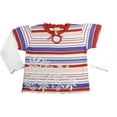 thumbnail image 4 of Artisans - Little Girls Long Sleeve Striped Top 26474-4T (White/Purple Stripe), 4 of 4