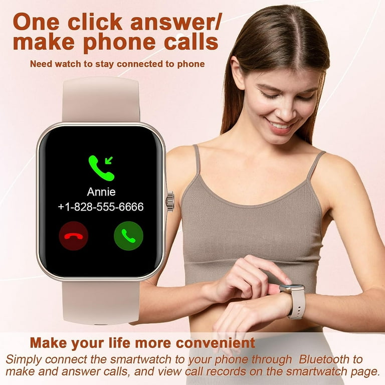 Smart Watch (Answer/Make Calls), 2024 Latest 1.85-Inch Fitness