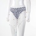 thumbnail image 3 of Women Crochet Beach Cover Up Sarong Wrap with Shells Fishnet Bikini Cover Up Swimwear Scarves, 3 of 5