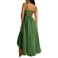 thumbnail image 5 of QUNYINEY Spring Dresses for Women 2025 Sleeveless Solid Casual A-Line Dress Split Hem Empire Waist Square Neck Maxi Sundress, 5 of 8
