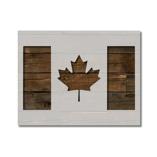 Canada Country Flag Maple Leaf Stencil Template Reusable 8.5 x 11 for