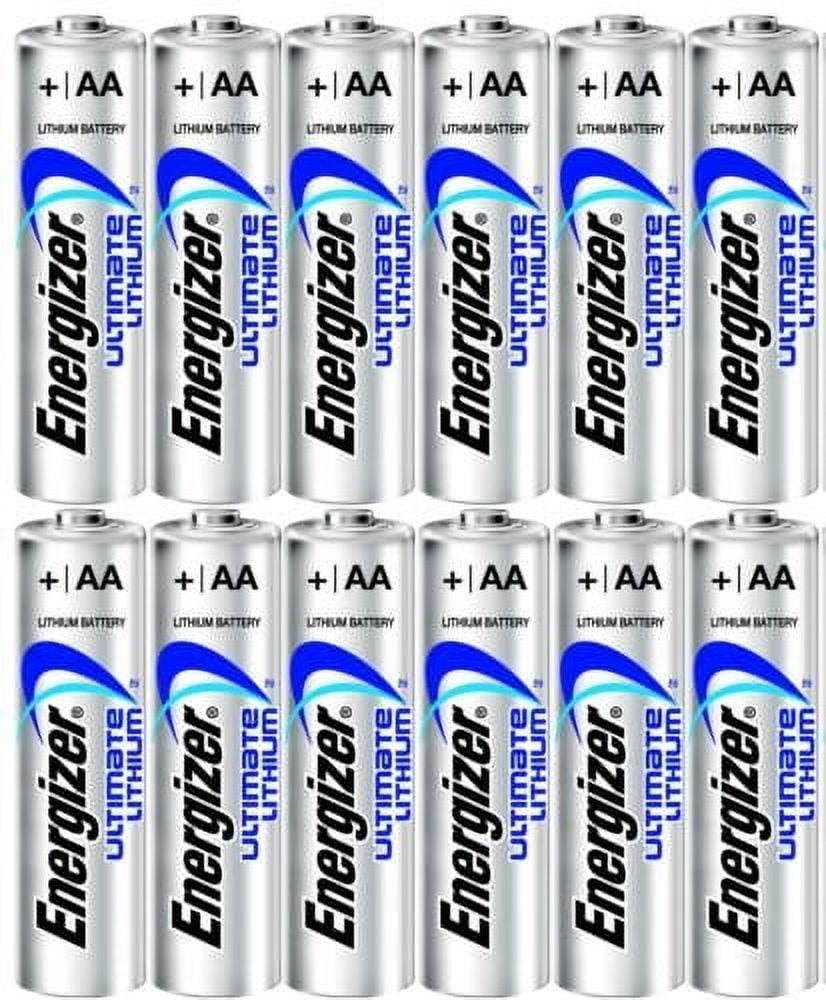 Pack of 30 Energizer L91 AA Ultimate Lithium 1.5 Volt Battery - Bulk Pack - with Free Clear Battery Storage Holder Case