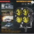 thumbnail image 4 of Bright Yellow Light Led Cube Pods, 3Inch Super Bright Work Lights Bar for Offroad, Better Quality with Shock-Proof PC Lens, Adjustable Brackets for Precise Lighting Direction, 4 of 5