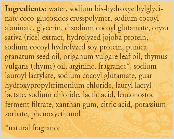 burt's bees shampoo ingredients