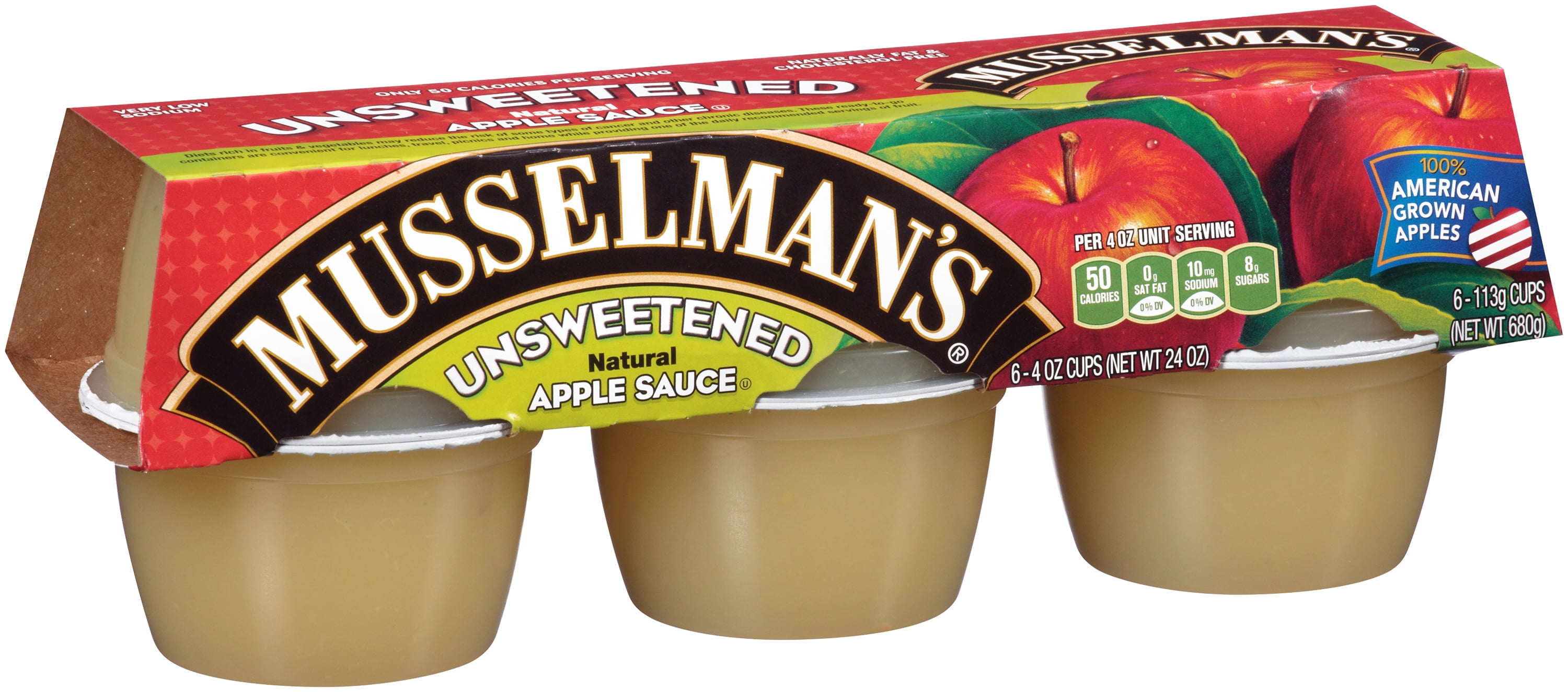Musselman's Unsweetened Apple Sauce 64 oz. Cups