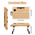 thumbnail image 2 of Foldable Bed Tray, Laptop Bed Tray Table with Drawer, Foldable Lap Desk with Cup Holder & Book Stand, Portable Bed Table for Laptop, Breakfast, Working, Reading on Bed, Sofa, Couch, 2 of 5