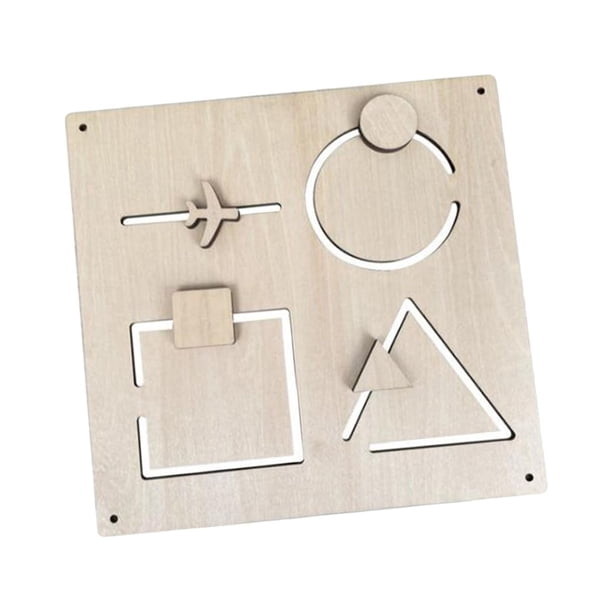 Tablero Montessori de actividades para preescolares, actividades educativas de madera. Estilo C