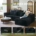 thumbnail image 6 of Garaneeds Modular Sectional Sofa for Living Room, 108" L-Shape Boneless Couch with Oversized Chaise, Black, 3 Seats, Right Side, 6 of 10
