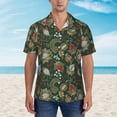 thumbnail image 4 of Daiia Red Leaves Hawaiian Shirt for Men Gentle Cotton Regular Short Sleeve Casual-Small, 4 of 9
