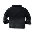 thumbnail image 3 of Esaierr Baby Toddler Boy Girls Denim Jacket for Kids Jean Jackets Girl Long Sleeve Button Multi-colour Gradient Colour Jeans Outwear 3M-10T, 3 of 5