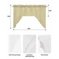thumbnail image 5 of Yellow Solid Color Swag Valances for Windows, Small Curtains Drapes, Aesthetics Contemporary Luxury Kitchen Window Curtains Over Sink Rod Pocket Window Treatment Valance for Bedroom/Bathroom 56"x36", 5 of 5