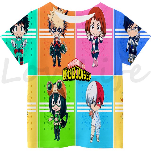 2021 My Hero Academia Temporada 5 Camisetas Niños 3d Verano Ropa Niñas Boku No Anime
