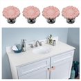 thumbnail image 1 of 4 Pcs Self-Stick Resin Cabinet Knobs Pull Handle Sunflower Shape Drawer Auxiliary Pulls Handle Helper Kitchen Sliding Door Window Wardrobe Handle Sticker Cupboard Knobs (Pink), 1 of 6