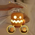 thumbnail image 4 of Lámpara Noche Nocturna Halloween Pumpkin USB Carga para El Del, 4 of 9