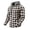 Coffee, variant on Shirts for Men Button Down Cotton Hoodie Hooded Plaid Long Sleeve Men T Shirts L