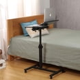 thumbnail image 2 of TigerDad Table de Chevet Mobile Roulante pour Ordinateur Portable Table Inclinable avec Roues Plateau Réglable en Hauteur pour Ordinateur Portable Lit Canapé Table d'Appoint (Noir), 2 of 8