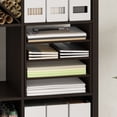 thumbnail image 2 of Furinno CUBICLE 3-Tier Cube Shelf Insert, Storage Organizer Accessory, Dark Oak, Fits Furinno Extra Thick Cubes, 2 of 4