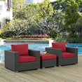 thumbnail image 3 of Modway Sojourn 3 Piece Outdoor Patio Sunbrella® Sectional Set in Canvas Red, 3 of 7