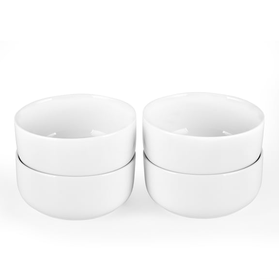 fMBB 22 Oz White Ceramic Bowls Set of 4, for Soup Cereal Ramen Oatmeal Fruit Salad Pasta and Rice, Breakfast Bowls Kitchen Serving Bowl for Home Restaurant Hotel, Dishwasher & Microwave Safe