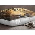 thumbnail image 3 of S4Sassy Decorative Brown Leopard Face Digital Print Pillow Case Cushion Cover -12 x 12 Inches, 3 of 4