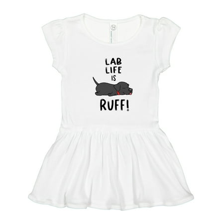 

Inktastic Lab Life is Ruff! Labrador Retriever Girls Toddler Dress