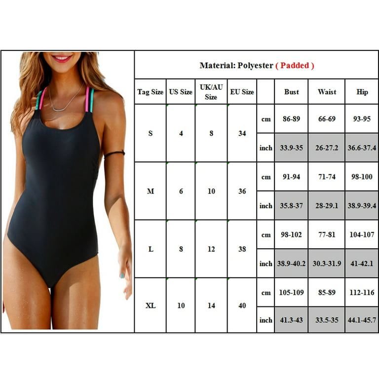 Women's Swimsuit Size Chart – peachswimwearusa