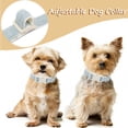 thumbnail image 3 of Cotton Hemp Dog Collar Adjustable, Light Blue Dog Collar Soft Natural Fabric with Quick Release, Cute Wedding Puppy Necklace for Small Medium Large Dog, Light Blue-M, 3 of 10