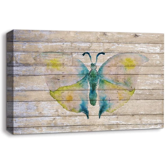 Idea4wall Vintage Canvas Wall Art Colorful Butterfly Canvas Prints for Home Wall Decor, 12"x18"