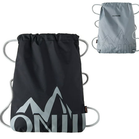 Lightweight Nylon Drawstring - Unisex Drawstring Sport Backpack Lightweight Portable Nylon Storage Bag Color:Black