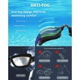 thumbnail image 5 of Kids Swim Goggles, Swimming Goggles for Kids with Nose Clip, Earplugs, Nose Bridge for Age 3-15(Blue & Purple), 5 of 6