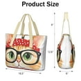 thumbnail image 3 of Tote Bag for Women - Cute Cat Shoulder Bag - Large Utility Work Duffle Bag with Zipper Handbag for Travel, Work, Sprots, 3 of 5