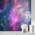 thumbnail image 2 of Idea4wall 2pcs Vibrant Pink Andromeda Galaxy Stick Wallpaper Removable Wall Murals Large Wall Stickers for Home Decoration, 48"x48", 2 of 5