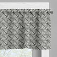 thumbnail image 3 of Ambesonne Abstract Valance Pack of 2, Slanted Leaf Like, 42"X18", Dark Grey White, 3 of 5