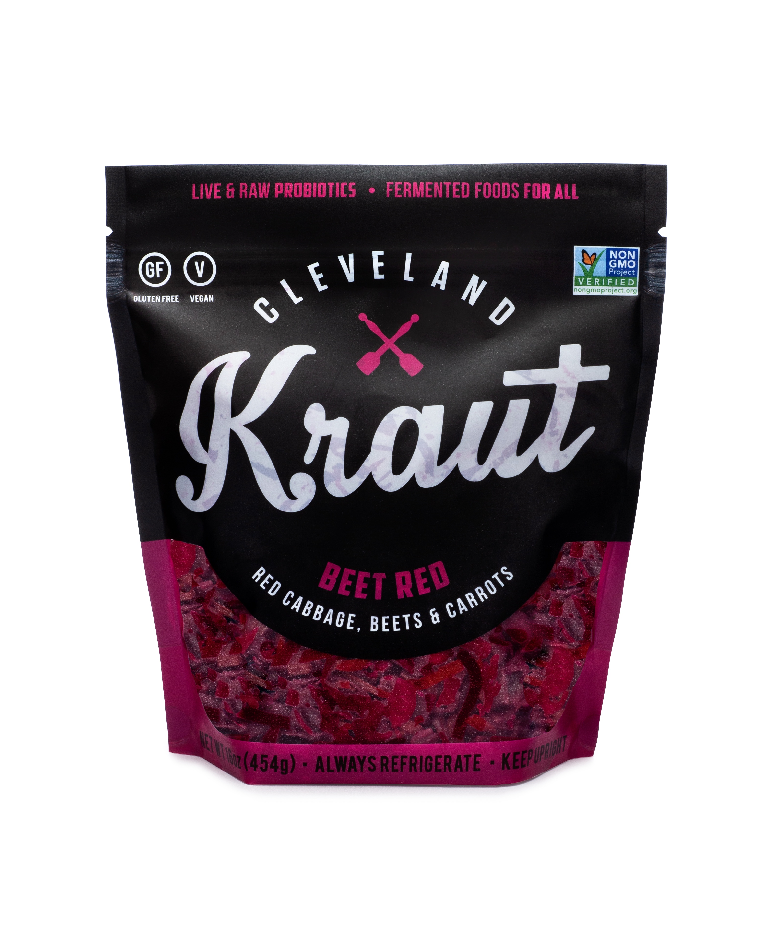 Cleveland Kitchen Kraut Beet Red Sauerkraut, 16 oz - Walmart.com ...