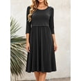 thumbnail image 4 of Women's Patchwork Maternity Nursing Dress 3/4 Sleeve Dress for Breastfeeding, 4 of 8
