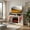 Gray, variant on Demi Bonn 58 Inch Fireplace TV Stand with LED Lights, Fireplace Entertainment Center with Storage Cabinets for TVs up to 65 Inch, White