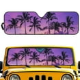 thumbnail image 5 of Uorisanigo Windshield Sun Shade UV Rays & Heat Protection Accessories for Jeep, Foldable Purple Sunset Palm Tree Windshield Shade for Jeep Wrangler, Gladiator, Renegade, FJ Cruiser, 5 of 7