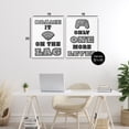 thumbnail image 3 of Stupell Industries Black & White Gamer Quotes 2 Piece Canvas Wall Art Set, design by Marcus Prime, 3 of 7