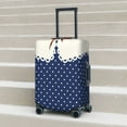 thumbnail image 6 of Xecao Vintage Blue Polka-dot Elastic Luggage Cover, with double-sided print , is perfect for travel, business, and daily use-Small, 6 of 7