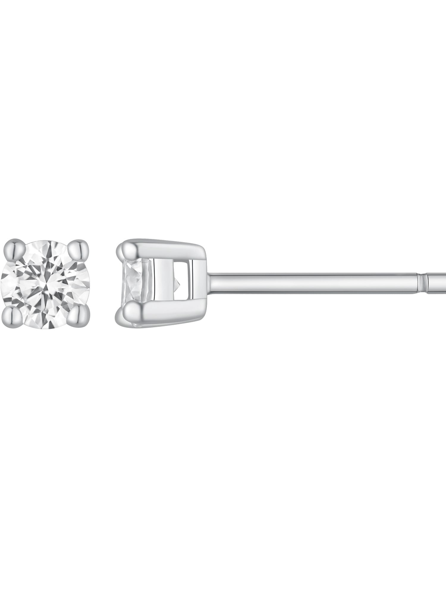 Brilliance Fine Jewelry Women's Round Simulated Diamond Duo Earring Set with Halo in Sterling Silver
