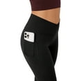thumbnail image 6 of ValueVibe Womens Flare Yoga Pants with Pockets V Cross Waist Bootcut Pants Tummy Control Workout Leggings, Black L, 6 of 7