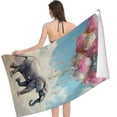 thumbnail image 2 of PHYHOO Microfiber Beach Towel Lightweight Oversized Quick Dry for Kids &amp; Adults Balloon Elephant for Swimming, Pool, Camping, Yoga, Traveling 30x60in, 2 of 8