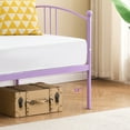 thumbnail image 5 of Twin Daybed, Sturdy Metal Day Bed with Steel Slat Support, Arched Headboard Sofa Bed for Living Room, Bedroom and Guest Room, Pink, 5 of 10