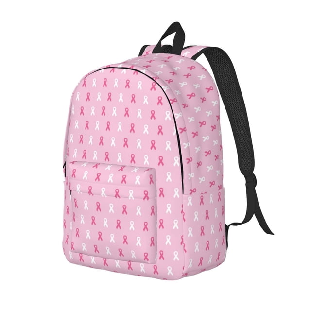 Balery Breast Cancer Awareness5 Mochila Clásica Impresa Básica para Viaje, Mochila Escolar Resistente al Agua, Mochila de Lona con Correas Ajustables-Small
