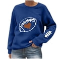 thumbnail image 3 of TaTaai Women Crew Neck Baseball Print Long Sleeve Drop Shoulder Hoodie Casual Fashion Top Ladies Daily Lounge Work Wear Soft Warm Breathable No Fading Versatile Top Gift, 3 of 4